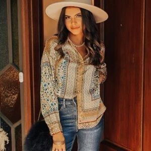 Fate Multicolor Patterned Blouse